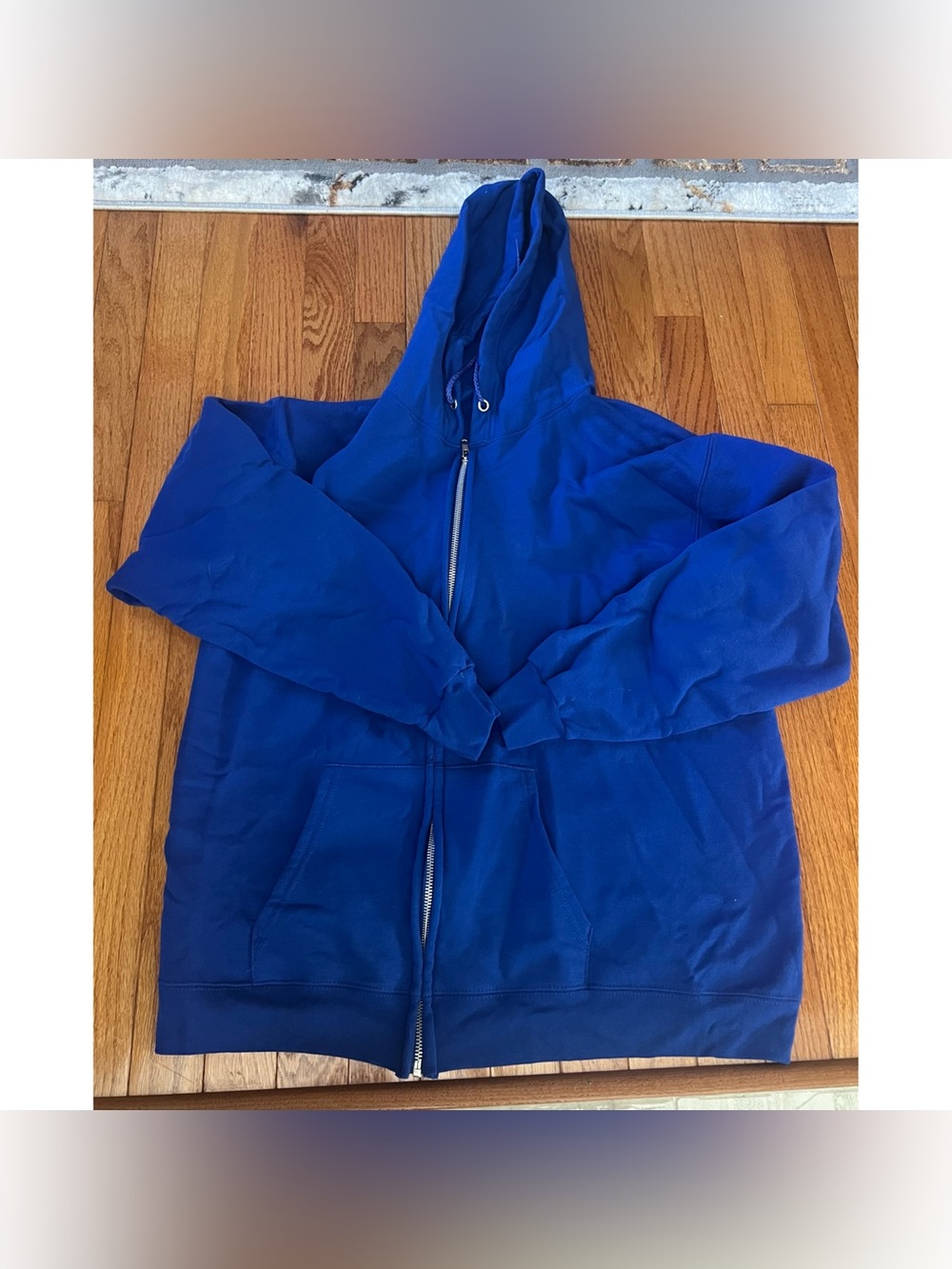 Hanes Blue Full-Zip Hoodie